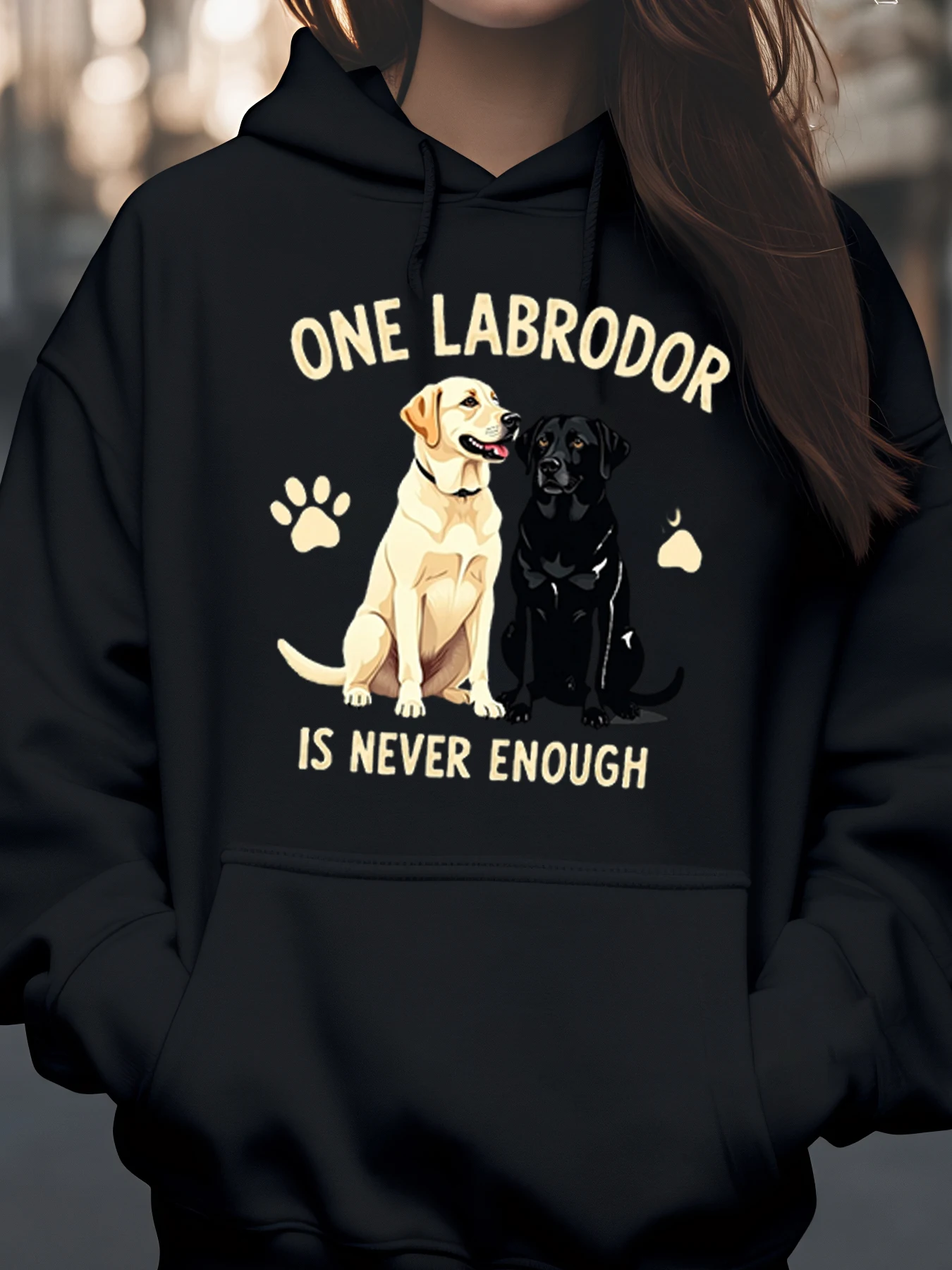 Bluza z kapturem z nadrukiem psa rasy labrador dla miłośników zwierząt, odzież codzienna dla kobiet i mężczyzn