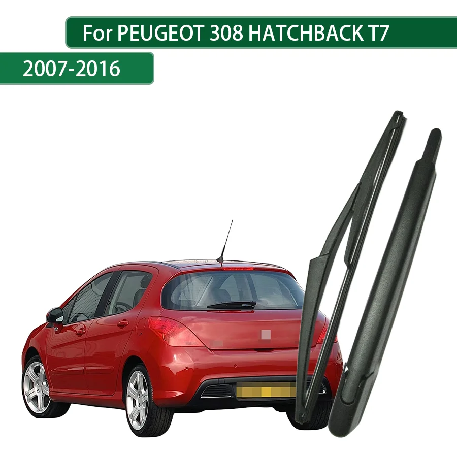 Pour PEUGEOT 308 HATCHBACK T7 2007-2008-2015-2016 Ensemble de bras d'essuie-glace arrière Vitre arrière Pare-brise