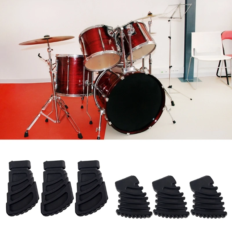 3Pcs/pack Drum Stool Leg Rubber Pad Tripod Snare Stand Rubber Creative Chair Foot Component Drum Kits Stand Mat Replacements