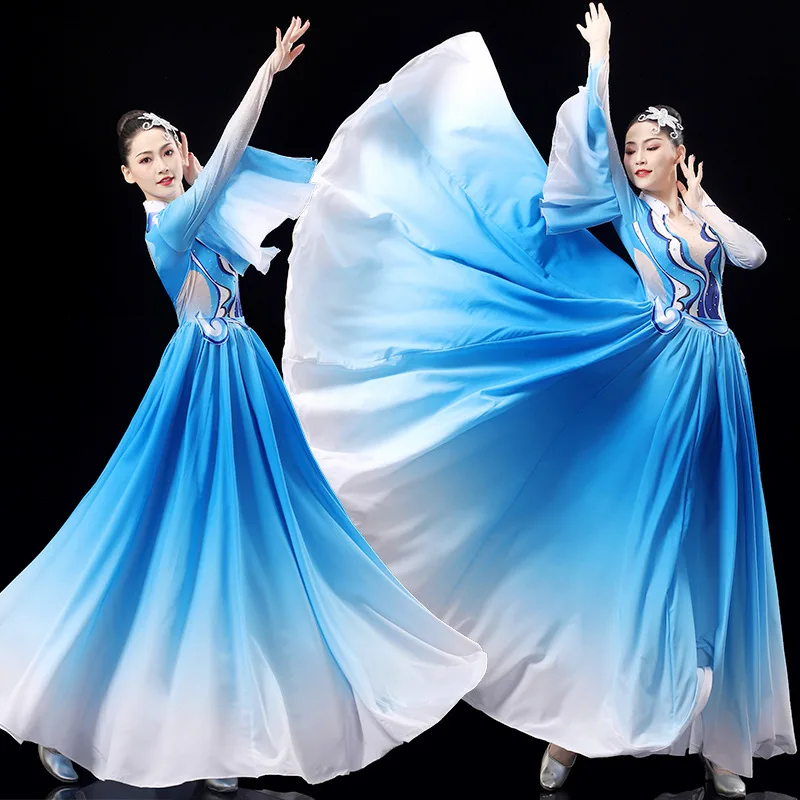 

Modern Classical Fancy Dress Traditional Mongolian Dancewear Chinese Folk Dance Costumes 2024 Spring New Yangko Dancing Clothes