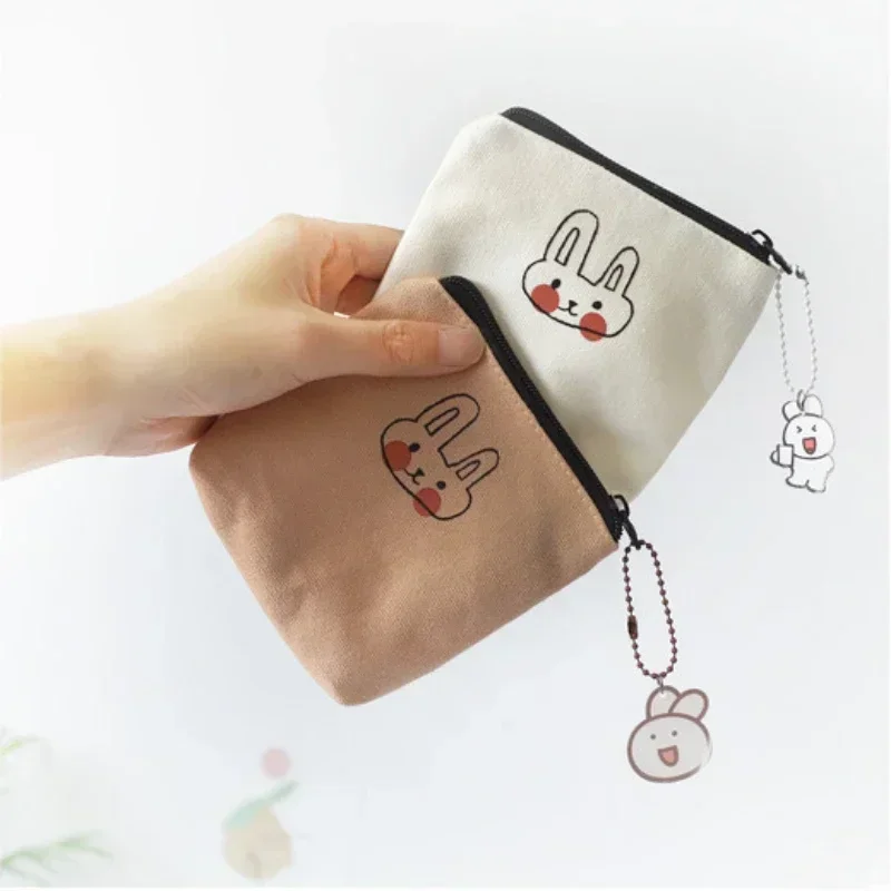 Portátil feminino guardanapo sanitário maquiagem cosmética viagem dos desenhos animados zíper diversos bolsa de armazenamento coelho guardanapo almofada sanitária toalha