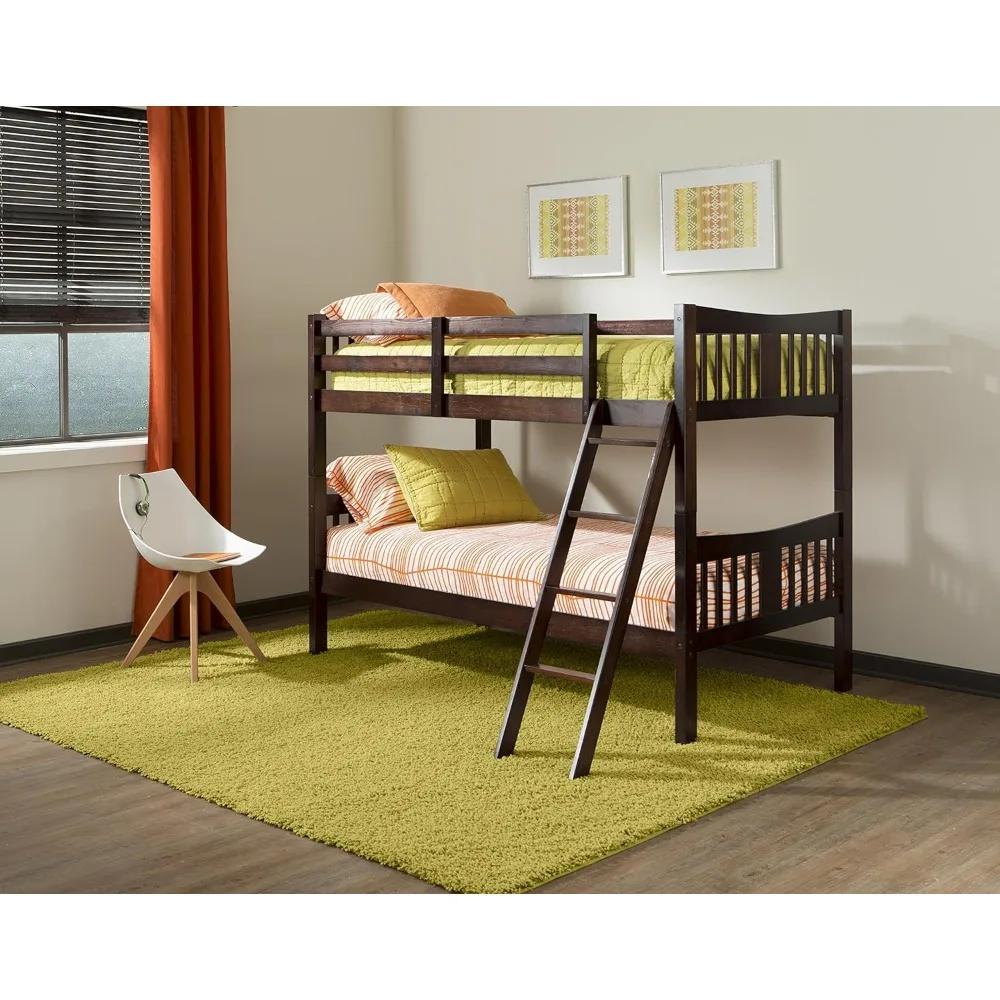 Caribou Twin-over-Twin Bunk Bed (Gray) – GREENGUARD Gold Certified, Converts to 2 individual twin beds image 5