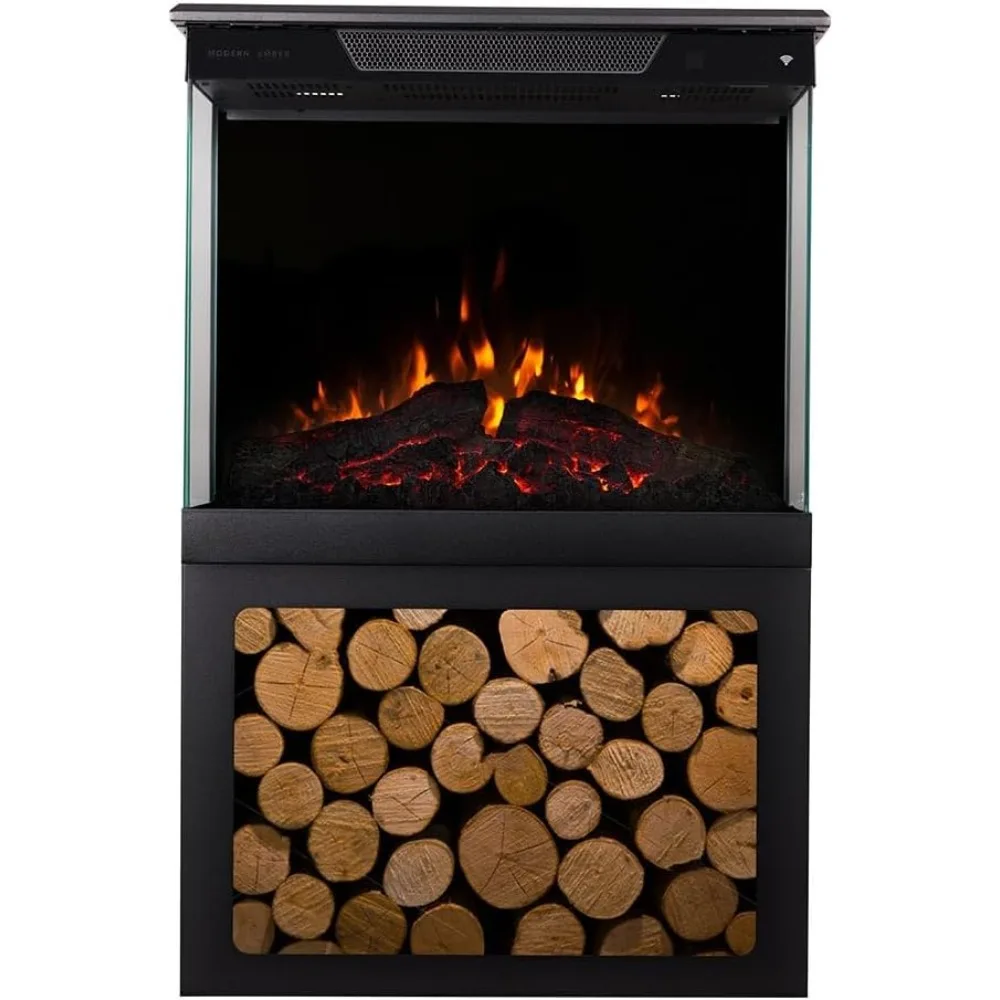 سخان الموقد الكهربائي ذو 3 جوانب من Skyline Smart Digital |   ألوان اللهب المتعددة LED |   تمكين Alexa/WiFi