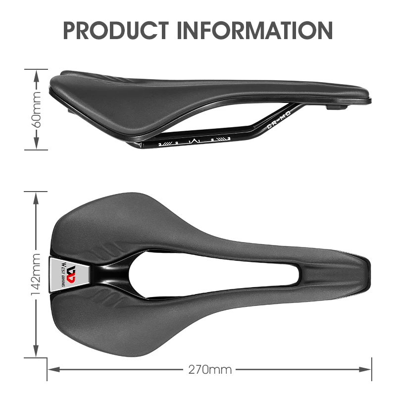 WEST BIKING Ultralight Bicycle Seat MTB Road Breathable Comfortable Hollow Saddle Men Women Ergonomic Racing Cycling Cushion