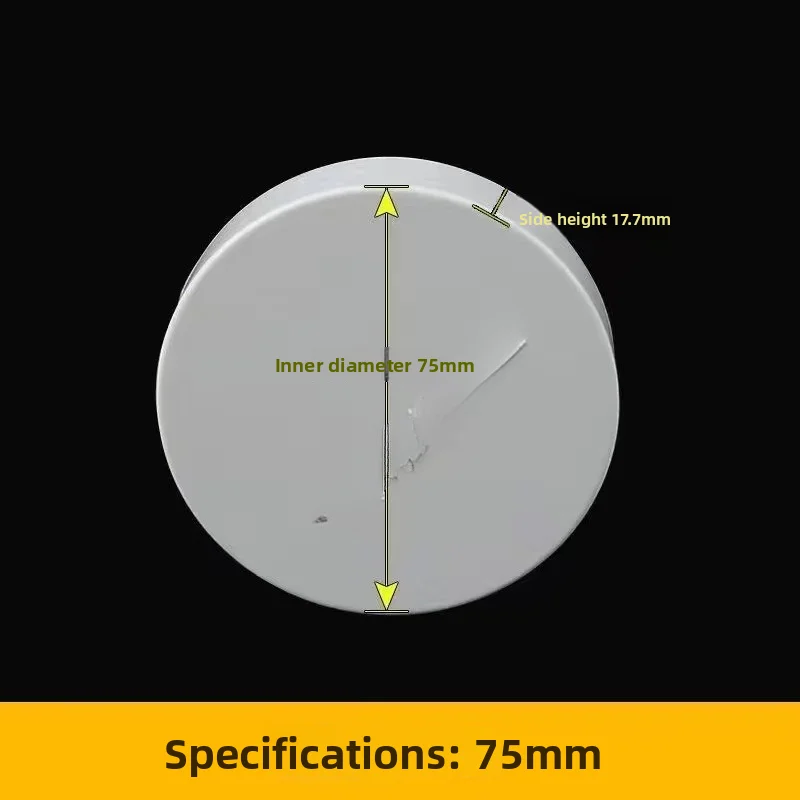 50/75/110 mm PVC-Rohrstopfenkappe, Rohrabdeckung, weiße Abflussrohr-Schutzabdeckung