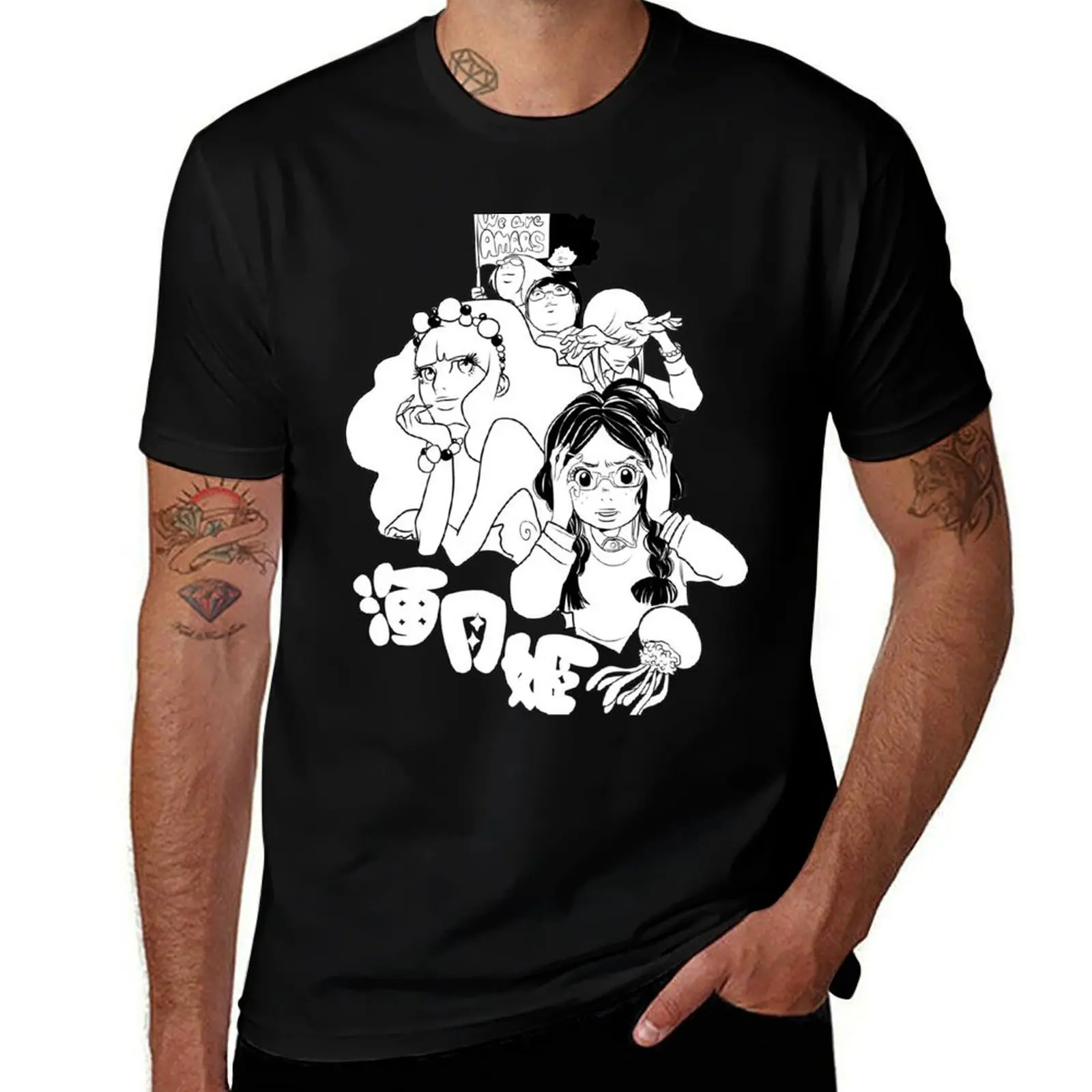 Camisas de hombre JELLYFISH 100% camisas de anime hombre para camiseta estampada camiseta PRINCESS algodón t