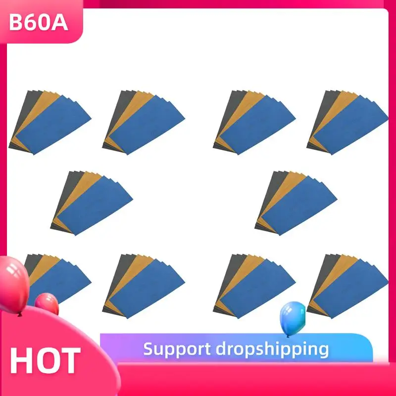 

B60A 90 Pcs 3000 5000 7000 High Grit Wet And Dry Sandpaper Assortment Drywall Sanding Paper 9 X 3.6 Inch
