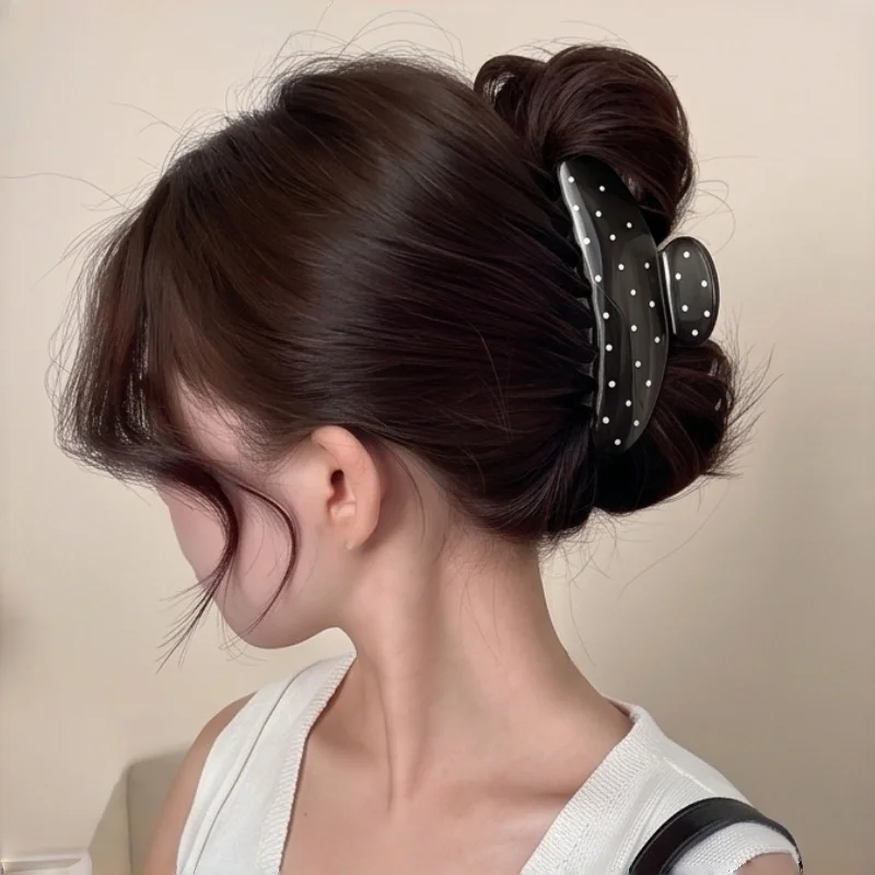 2Pcs Polka Dot Hair Grip Clip Exquisite Daily Styling Firm Hold Multi Hairstyles All Season Playful Accessory