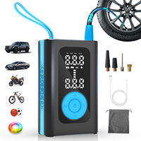 Tire Inflator Portable Air Compressor for Car Tires - 150PSI Cordless Air Pump with Pressure Gauge, LED Light & Auto Shutoff - F