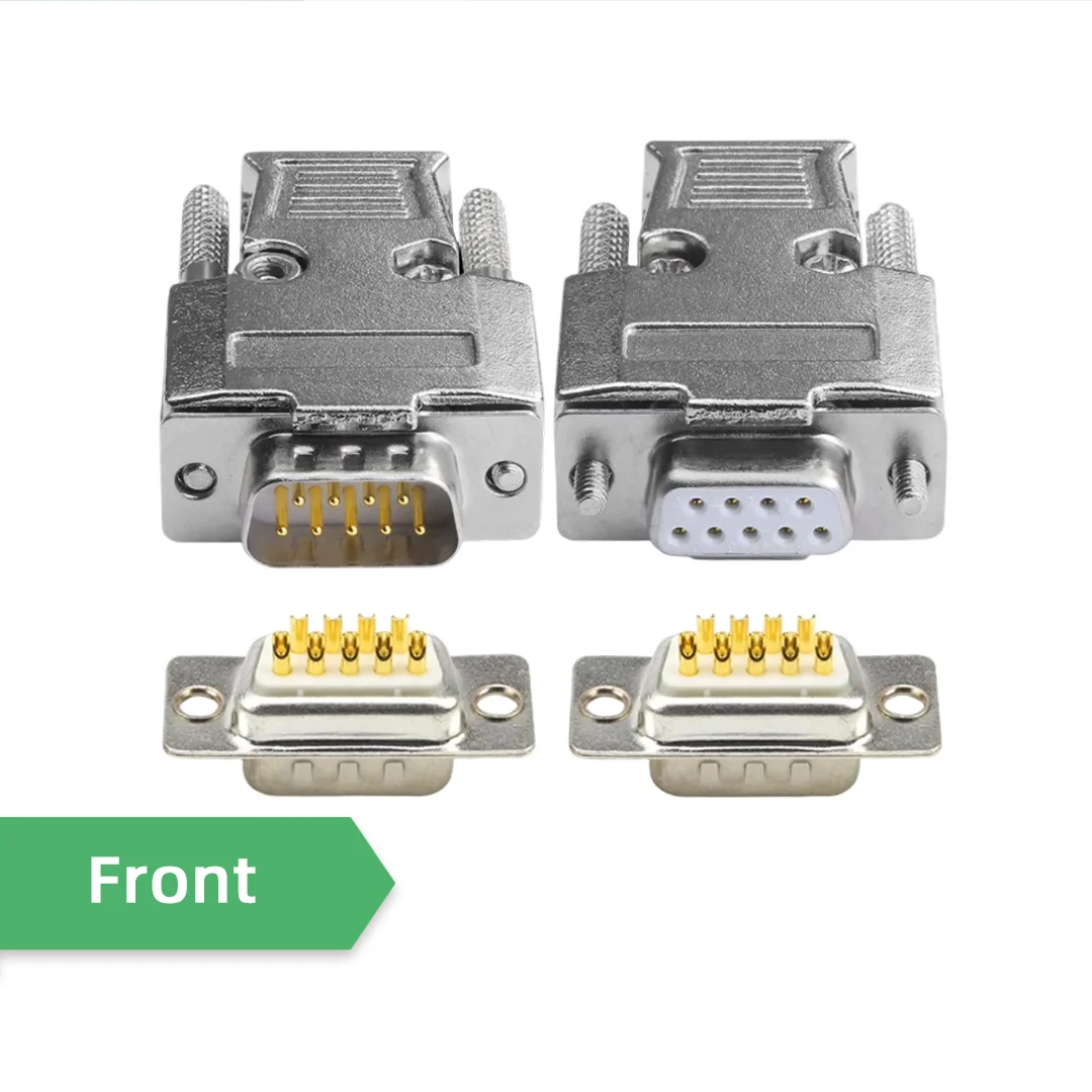Industrial DB9 9Pin Serial Plug RS232 RS485 COM Port DB9 Male Female Connector 9 Core Communication Adapter
