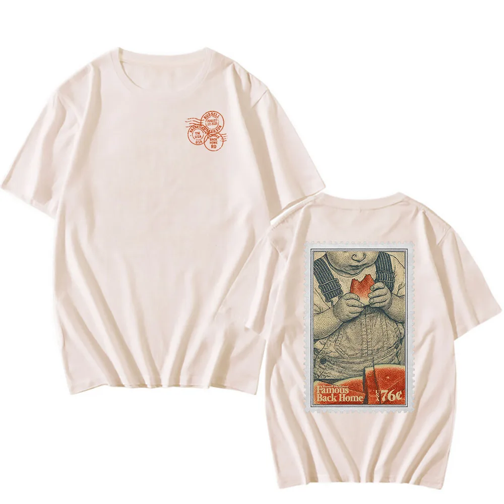 

Футболка с графическим принтом Back Home Stamp Tees Russell Dickerson, хлопковая мужская футболка с коротким рукавом, мужская и женская уличная футболка унисекс