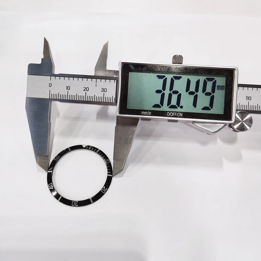 36.5*30.8 مللي متر إطار ساعة إمالة عالية الجودة الألومنيوم ورقة الرجال ساعة اكسسوارات الساعات صيانة أجزاء مضيئة الخرز