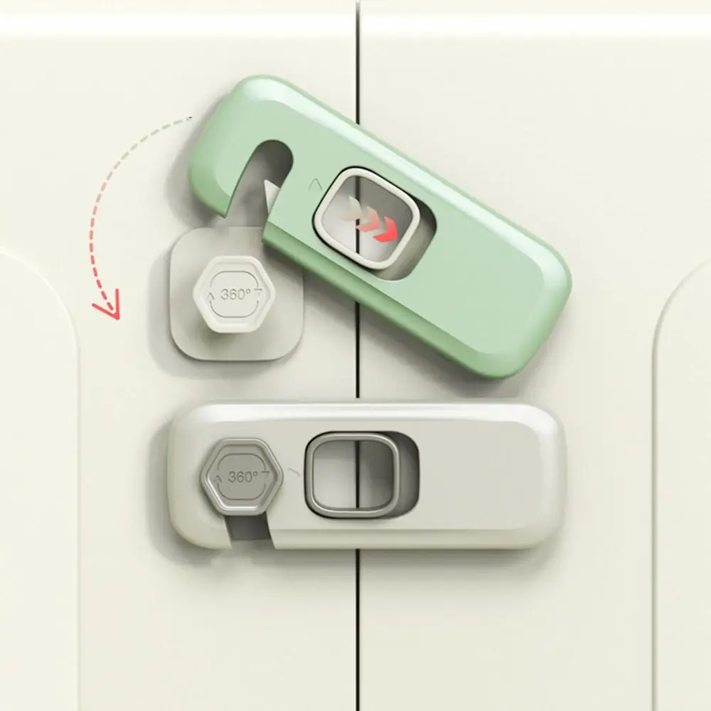 2Pcs Anti-Pinch Design Child Safety Lock No Tools Installation Security Protection Cabinet Lock Adjustable Safety Buckle