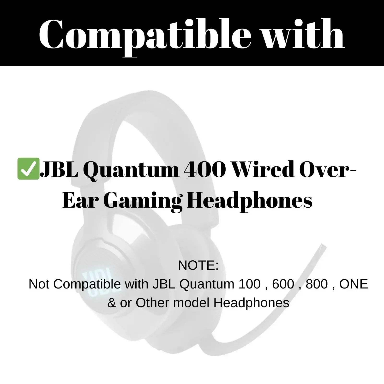 Replacement Earpads for JBL Quantum 400, Q400 Earmuffs Ultra-soft Sponge Cushion Cover Repair Parts Headphone