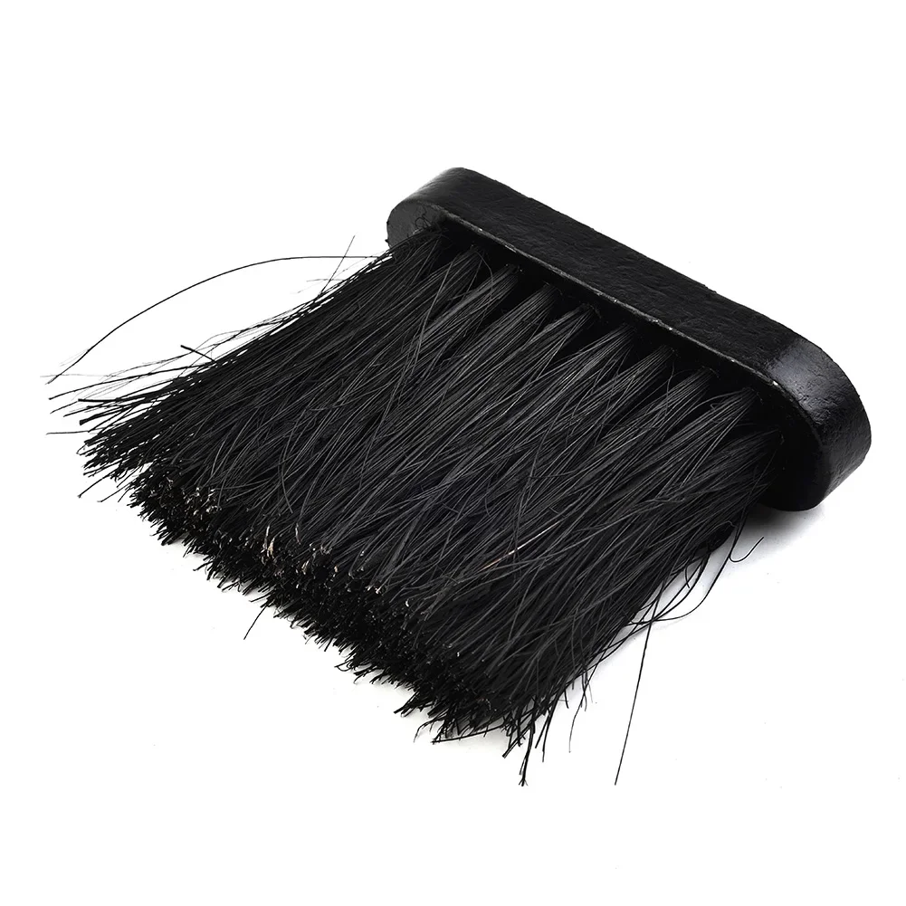 Wooden Handle Fireplace Fire Hearth Fireside Brush, Round Shape Brush Head, Thoroughly Clean Your Fireplace with Ease