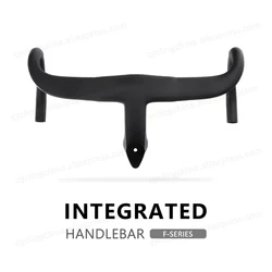 Ultra Light Aero Integrated Road Handlebar UD Matte Full Carbon Handlebar  Internal Cable Routing Route Gift for Computer Mount