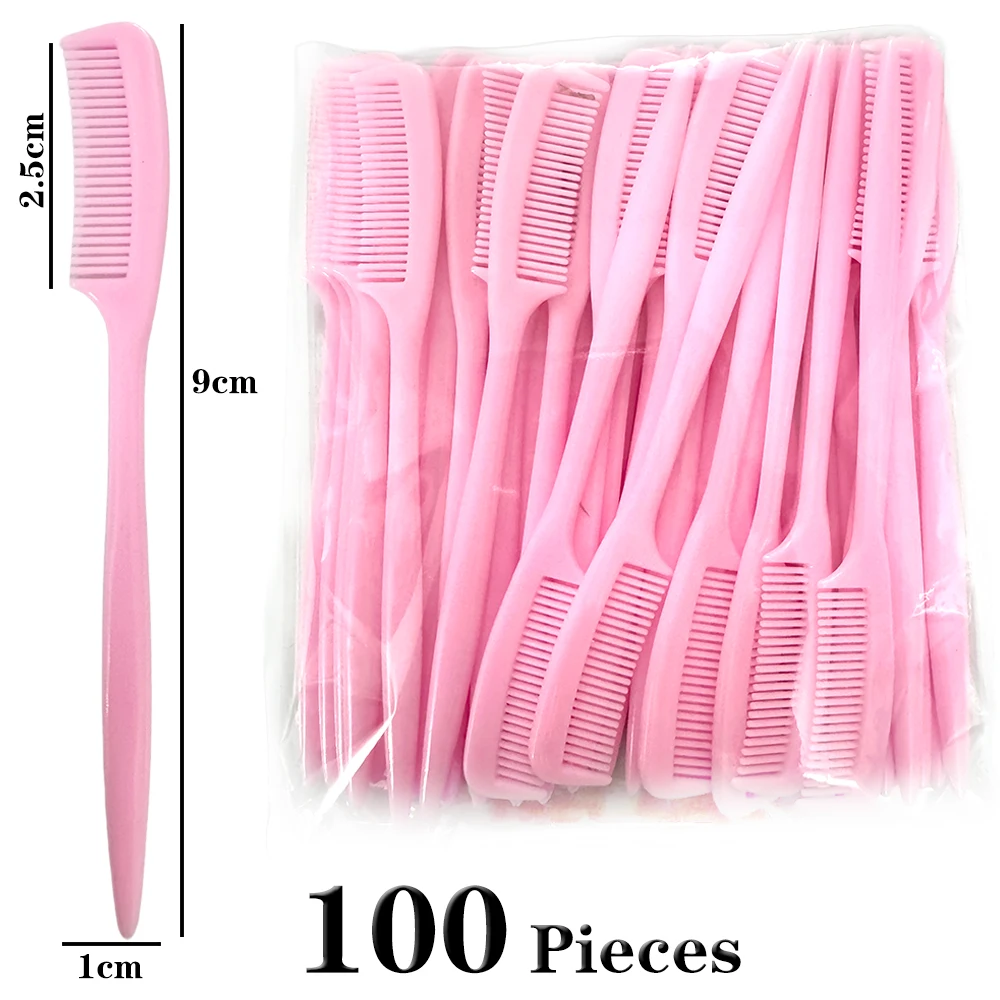 100 Pcs 9 CM Cute Plastic Comb For 11.5 Inch Doll Eyelash Eyebrow Comb for BJD Doll Mini Comb 1/3 1/4 1/6 1/8 Doll Decorations