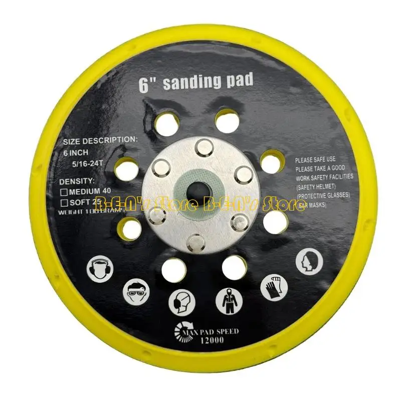 Y1AD High Performances 150mm Sanding Disc 17 Ventilation Hole For Efficient Use