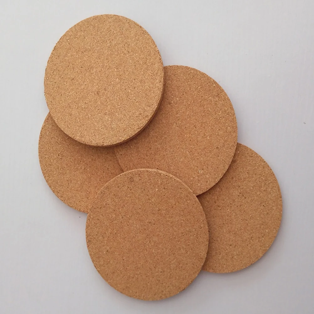 6PCS Cork Coasters Mat Insulation Cup Pads Waterproof Round Mats 05cm Thickness Lightweight AntiSlip Home Kitchen