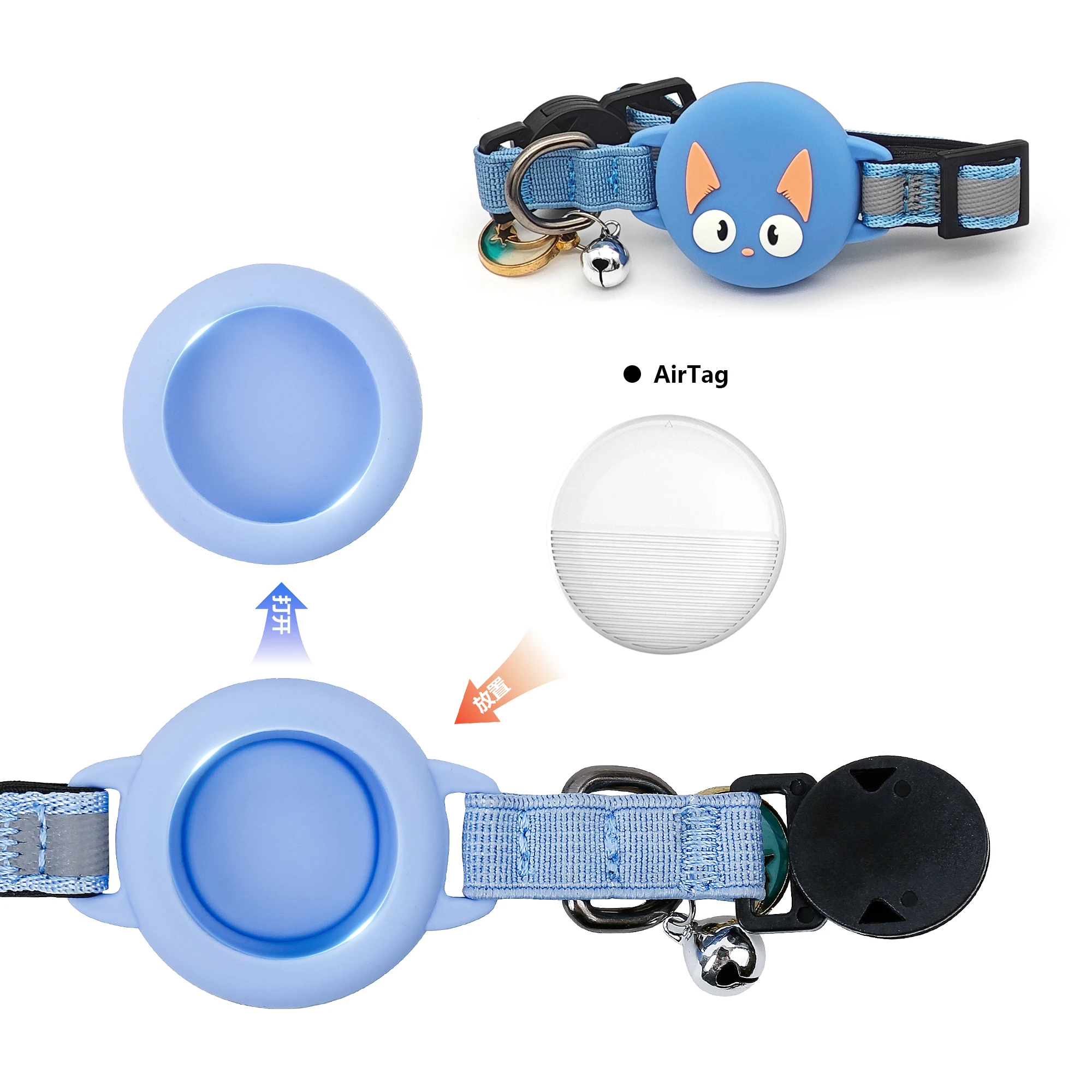 

Adjustable Pet Tracker Collar For AirTag Airtag Collar Airtag Dog Collar Holder