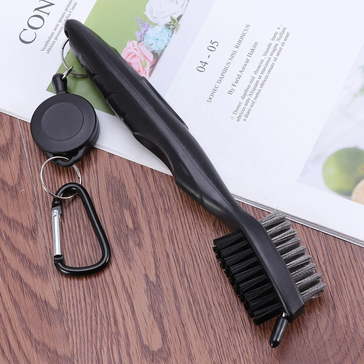 

2 Sided Golf Club Brush Professional Cleaner for Equipment Lightweight Tool Nylon Bristles Wire Training Accessories