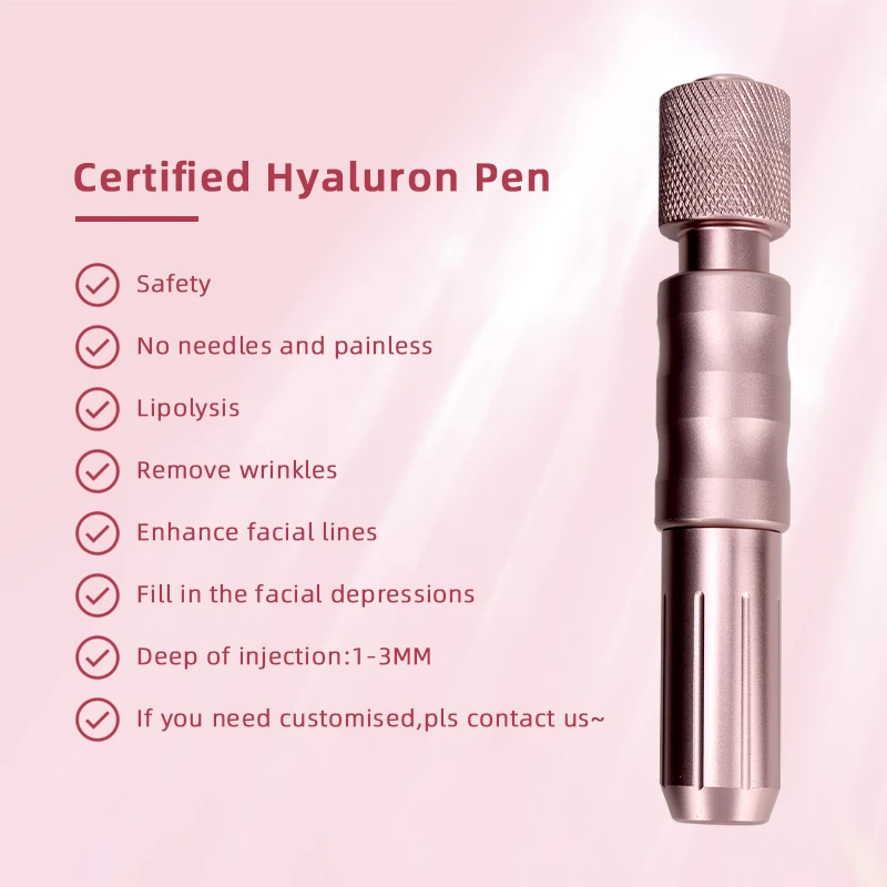 Pink&White Continuous Mist Gun Remove Wrinkles Enhance Facial Lines Deep of Injection on:1-3MM Fill in Facial Depressions