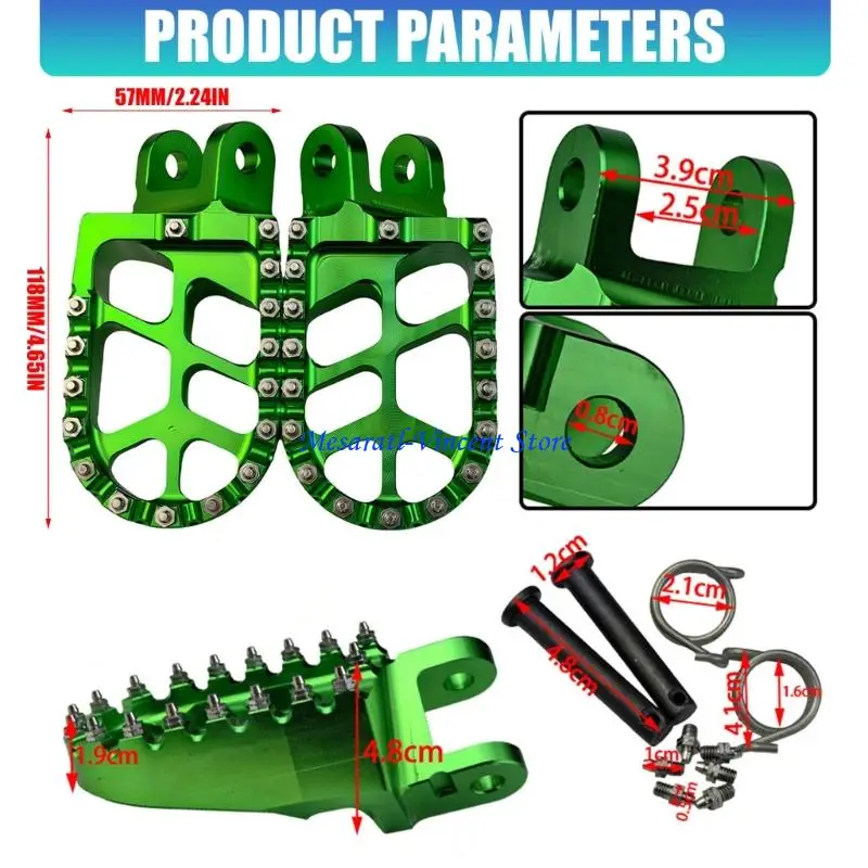 A70F Motorrad-Fußrasten, rutschfeste Oberflächen, korrosionsbeständige Aluminiumkonstruktion, Fußrasten, Pedal-Fußstütze – Detail 6