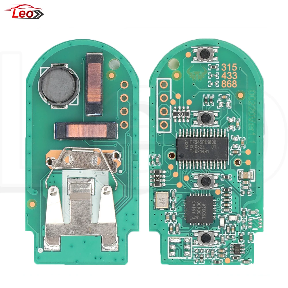 Leo FCC:NBGIDGNG1 For BMW CAS4 FEM BDC F Chassis Smart Key 315/433/868MHz 49chip Black/Silver For 1 3 5 7 Series X1 X3 X5 X6 X7