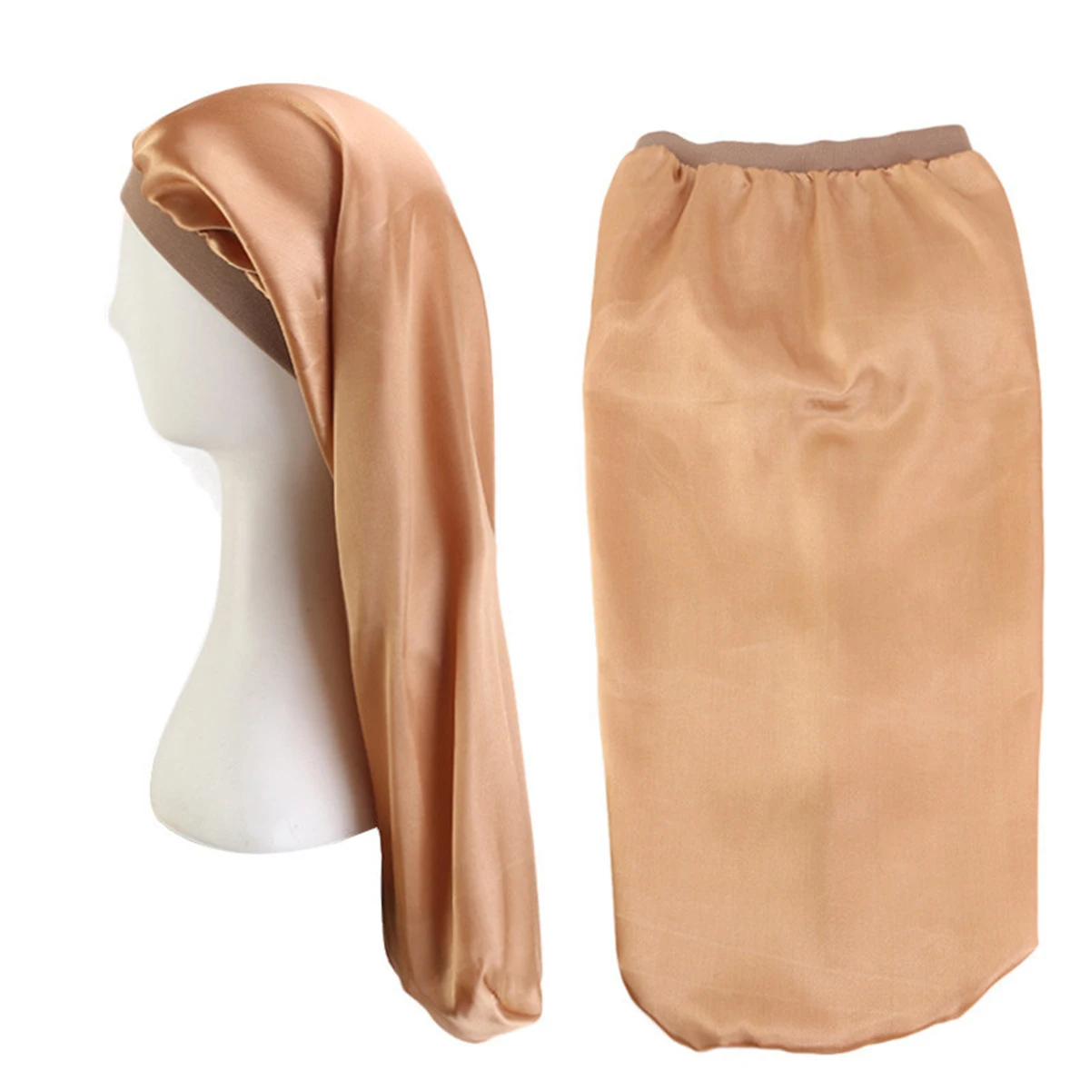 

Имитация шелка, эластичная шапочка от выпадения волос с принтом, удобный спальный капот, эластичная шапочка с широкими полями для женщин, большая Золотая