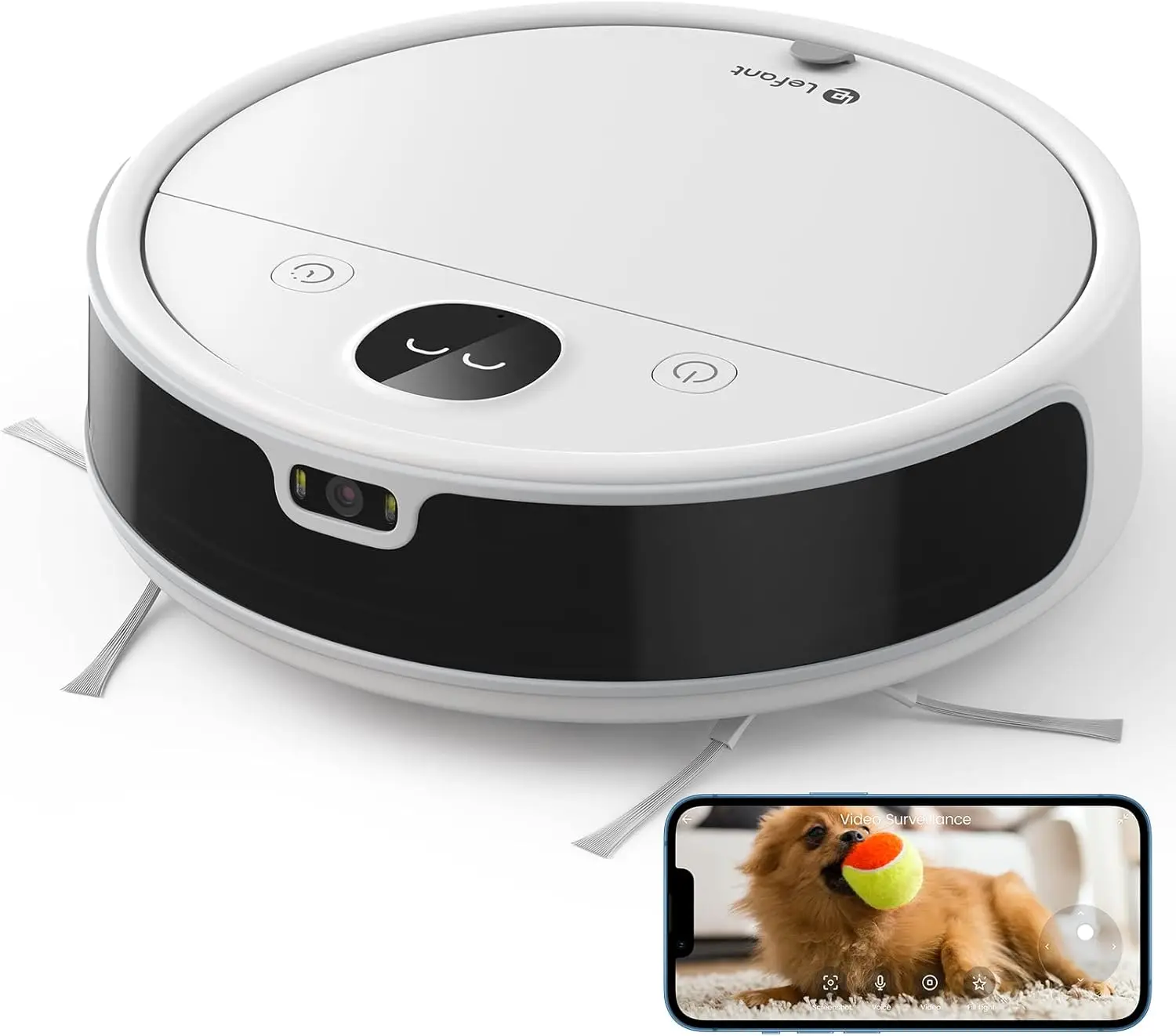 Lefant P1 Robot Vacuum Cleaner With Camera,5500Pa Suction, Alexa Voice Control APP night vision Ideal for Pet Hair Hard Floor