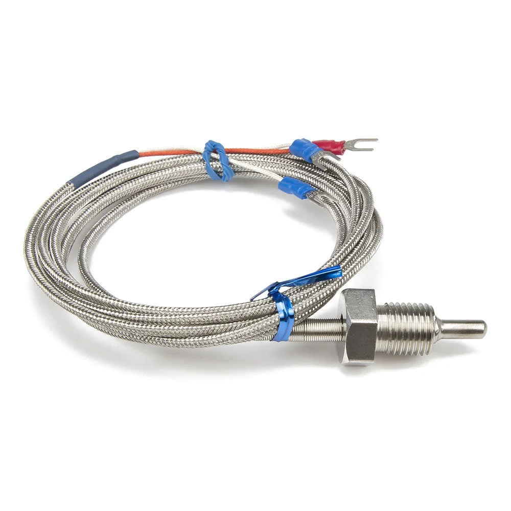 FTARP09 PT100 type 2m metal braided cable 30mm probe head RTD temperature sensor M14 thread