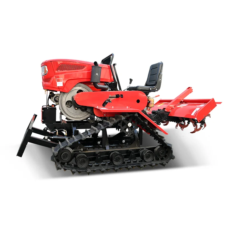 25HP Diesel Mini  Small Crawler Agricultural Rotavator Farm Power with Core Engine and Gearbox for Sale
