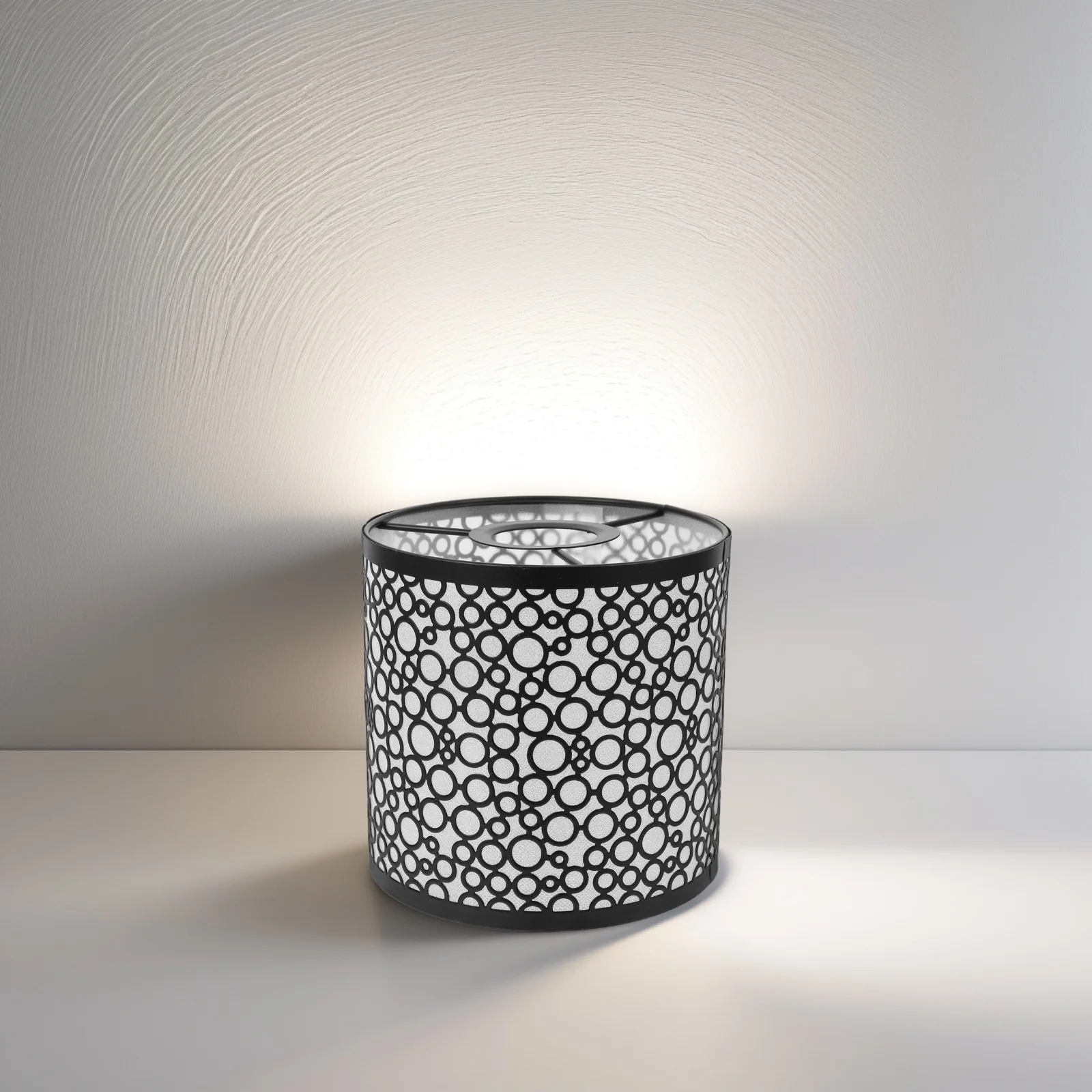 

Modern Iron Drum Lampshade Black Metal Replacement For Table Floor Wall Light E27 Socket Durable Hollow Design Bedroom Lamp