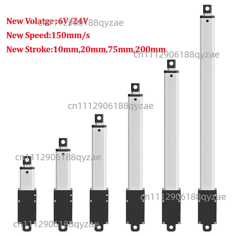 DC6V 12V 24V Small Linear Actuator 150MM/S 200MM Force 33Lbs Electric Motor For Cabinets Window Opener Robitcs With Free Bracket
