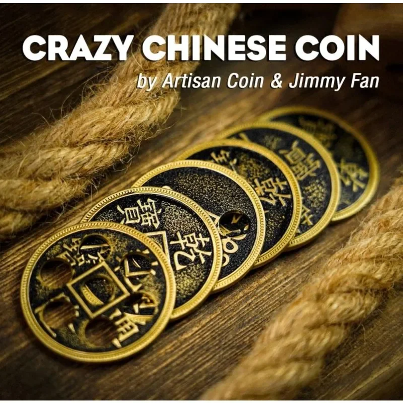 

Crazy Chinese Coin Gimmicks Ancient Coin + Moving Hole A Mind-Bending Visual Effect Close Up Magic Tricks Coin Set Magia Props