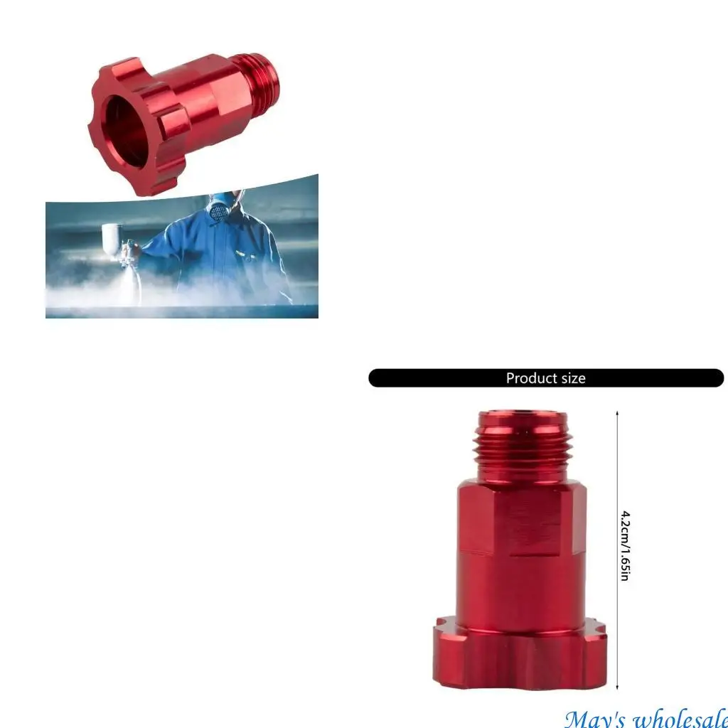 Sealed Sprayer Cup Connection Adapter Aluminum M16x1.5 Thread Paint System 448A
