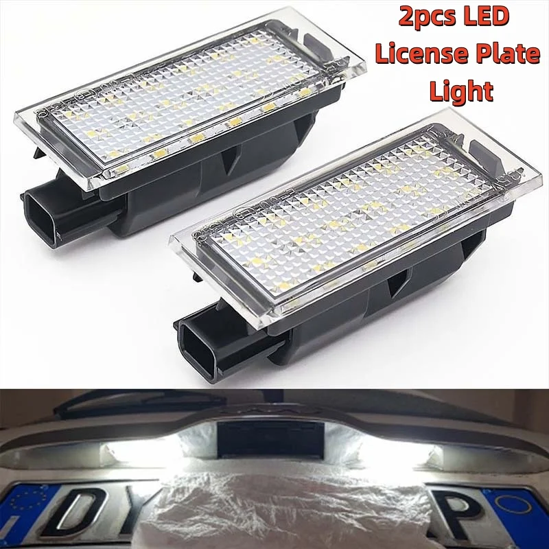 

2pcs 12V White Canbus Car LED Number License Plate Light For Renault Megane 3 Clio Laguna 2 Megane 3 Twingo Master Vel Satis