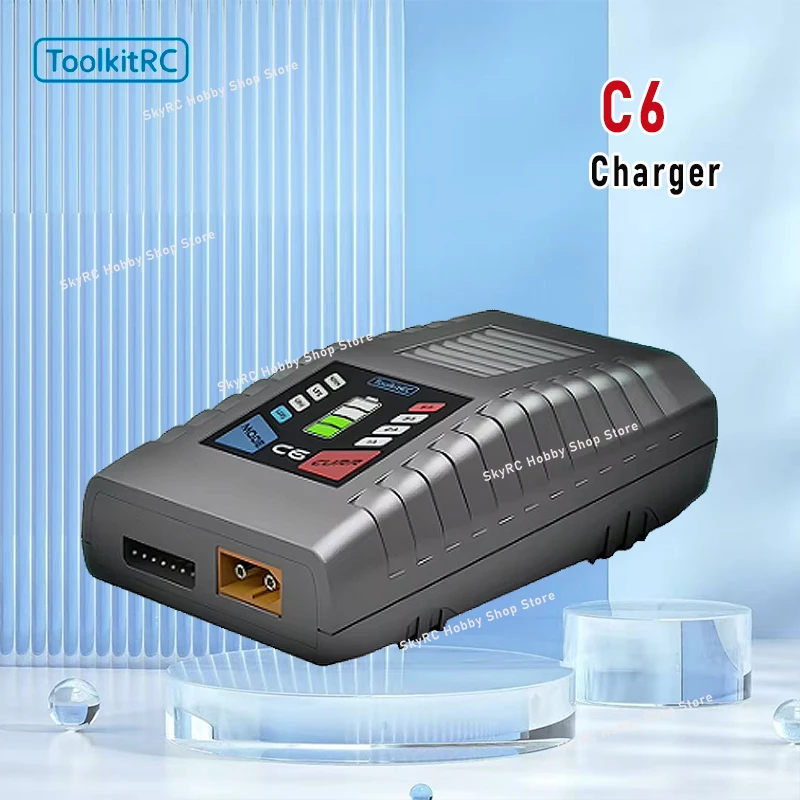 ToolkitRC C6 AC Intelligent Charger - 50W 5A 1-6S LiPo LiHv LiFe NiMh RC Racing Freestyle Accessory