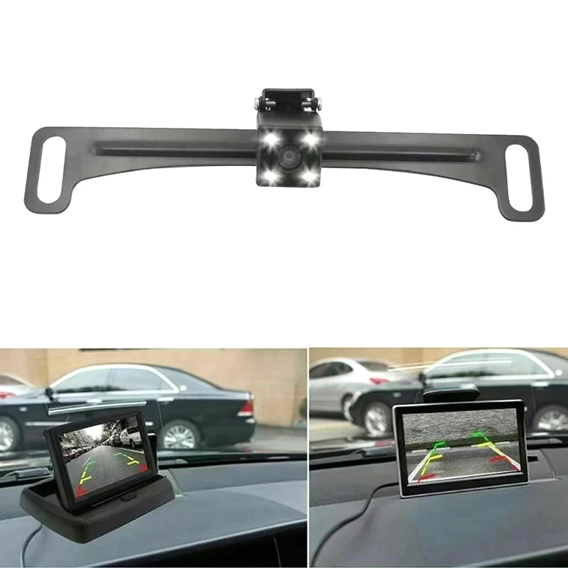 Universal Car Rear View Camera License Plate Bracket Kit Holder For Backup Camera Reverse Camera