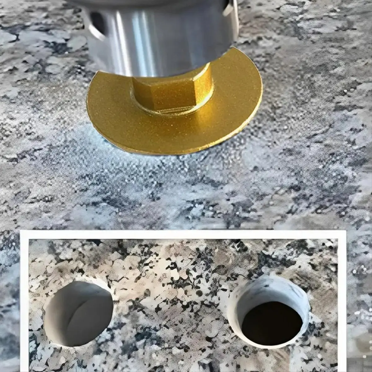 

(AIMA) Countersink Drill Bit Grinder Polisher Attachment Nozzle for Grinder Electric Drill Adapter with Cooling Wax for Metal