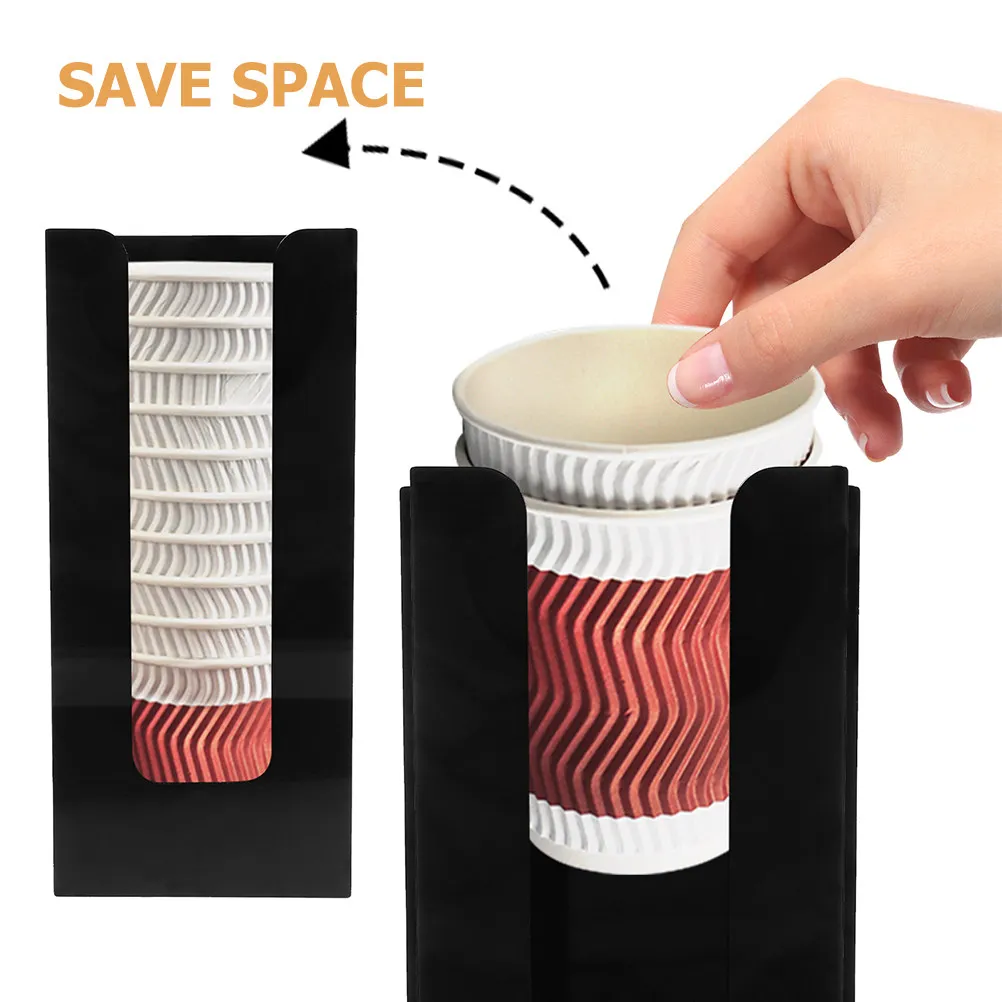 

Paper Cup Holder Creative Stand Dispenser for Coffee Milk Tea Shops Lid Organizer for Home Cafe Countertop Cup Rack
