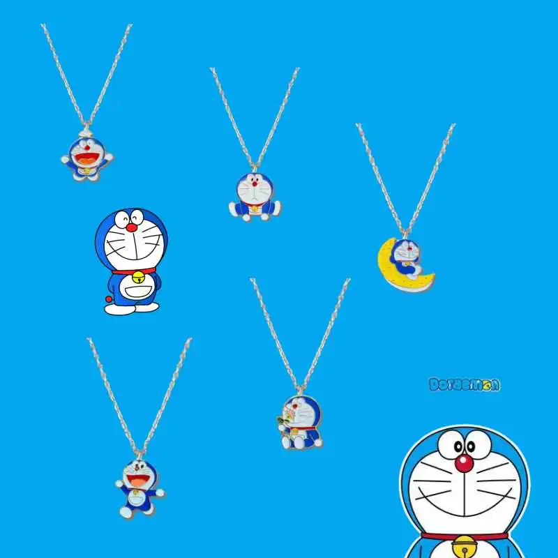 New Tinker Bell Necklace Happy Doraemon Series Anime Peripheral Pendant Couple Cute Creative Cartoon Jewelry Wholesale Gifts