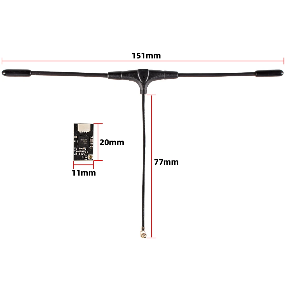 9IMOD ELRS 915MHz Receiver E8208 868/915MHz ExpressLRS Receiver with T Type Antenna RX SX1276 EXPRESSLRS Receiver DIY Parts