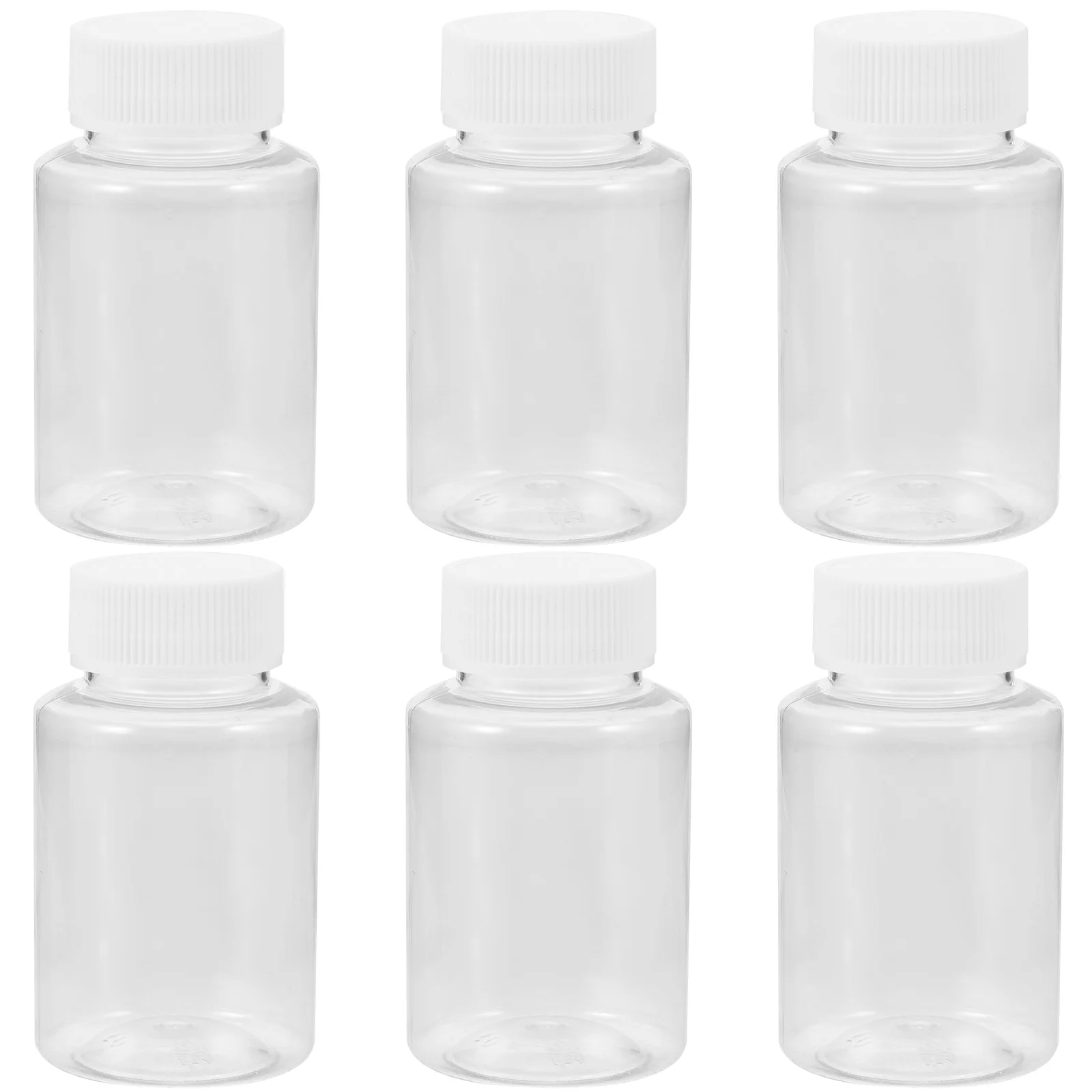 6 Pcs Seal Oil Sample Bottle Empty Chemical Reagent Bottles The Pet Vial for Lab with Caps