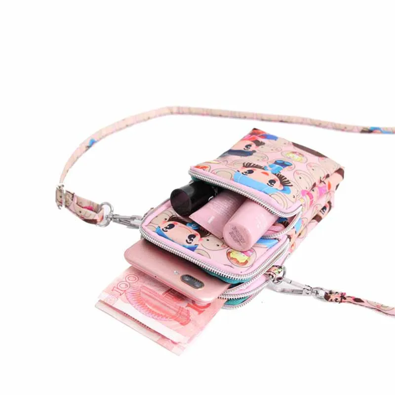 MOBILE Phone Bag for Women 2023 New Mini Bag Crossbody Bag Fabric Mobile Phone Bag Hanging Neck Wrist Zero Wallet