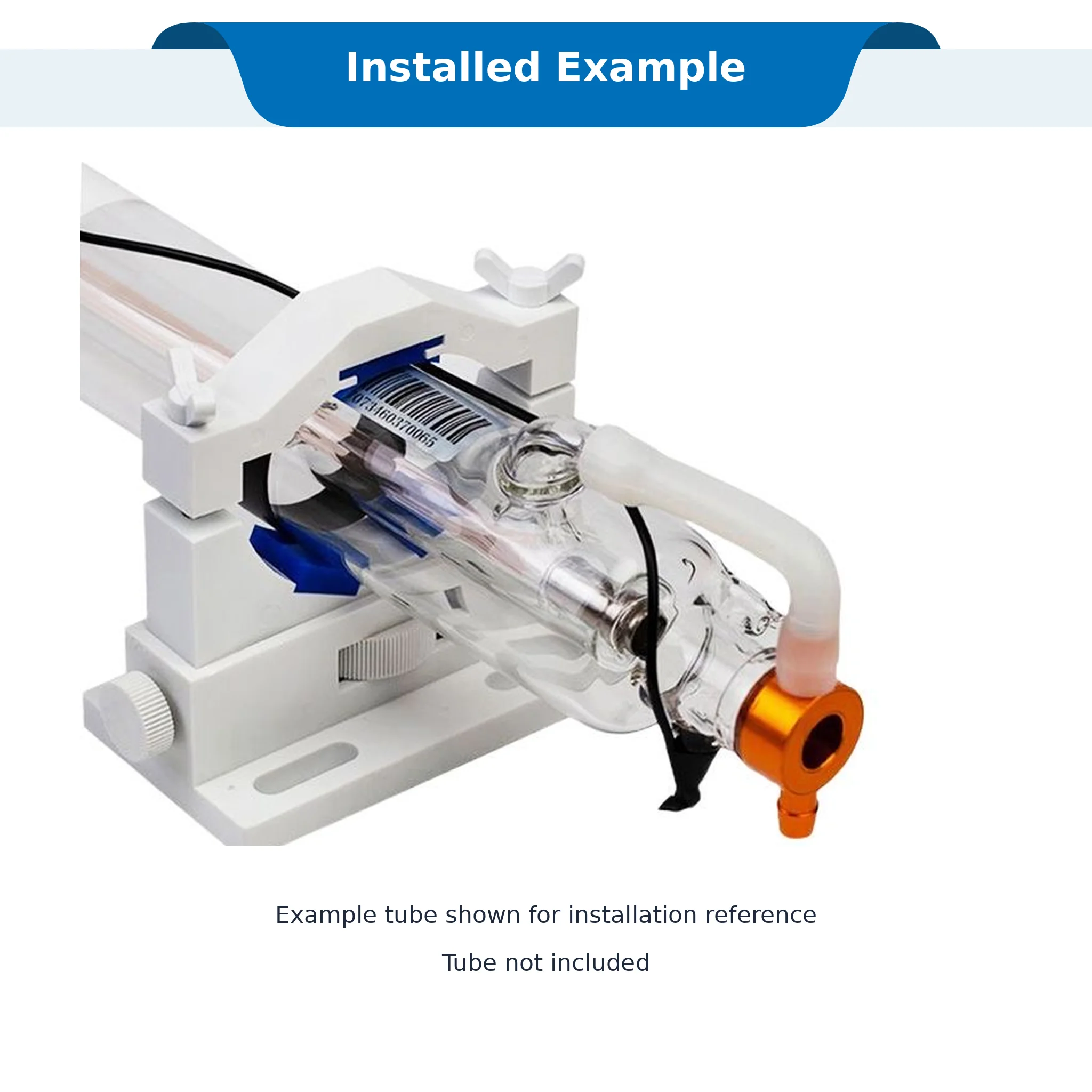 Laser Tube Bracket Adjustable Holder Set 2pcs for CO2 Tubes Blue White 50-80mm Yellow Pad Low Tall 80mm Metal 60mm 80mm