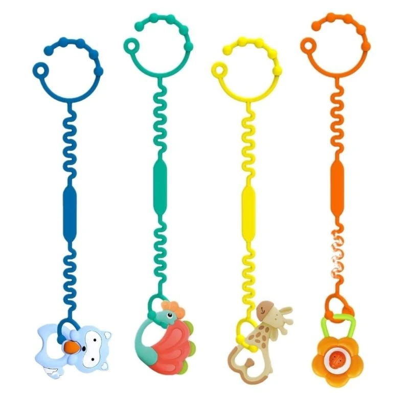 

M76C Kid Proof Adjustable Silicone Leash Teether Pacifier Clip Comfortable for Feeding Accessories Stop Lost Bottles & Cups