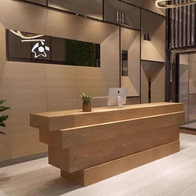 مكاتب الاستقبال الحديثة للمطاعم بشعار فاخر لعيادة أمين الصندوق مكاتب الاستقبال الأمامية الكلاسيكية مكتب أثاث Biurko Do Recepensione