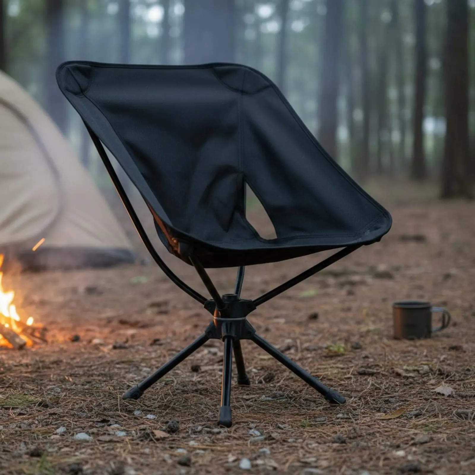 

360 Degree Rotating Outdoor Chair Foldable Design 360 Degree Rotating Camp Seat Rotate Camping Chair Easy Assembly for Fishing