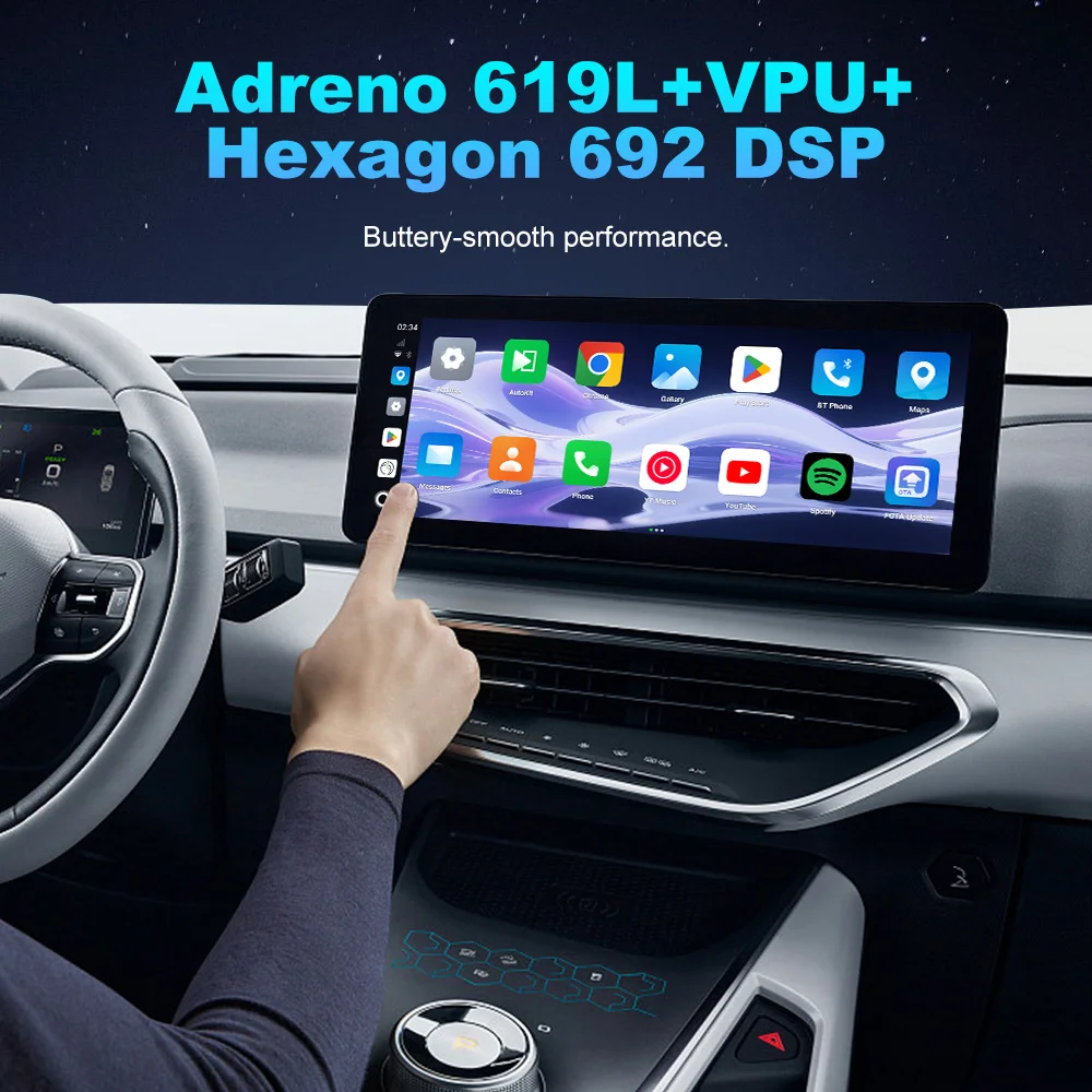 CarlinKit Ultra box Android 15.0 SM6350 Tv Box CarPlay Wireless Android Auto Wireless محول يدعم Youtube Netfilx IPTV GNSS